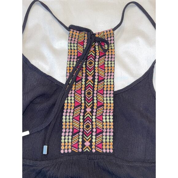 lovestitch Tops - Lovestitch‎ Boho Embroidered Summer Top - Size M - Adjustable Length w/Ties